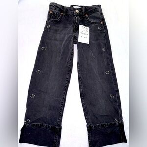 Zara black rhinestone jeans